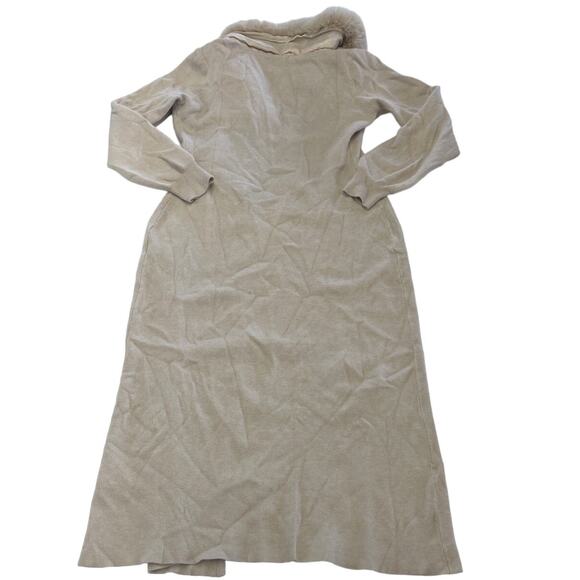 Ashley Park x RTR Cardigan Womens Small Long Faux Fur Off White Midi Sweater - Picture 6 of 13